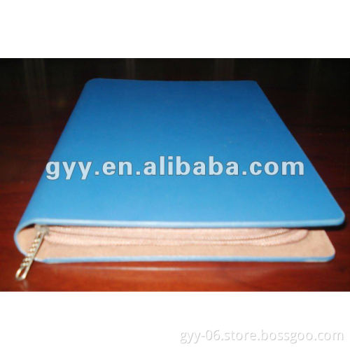 YO binding leather notebook with zip closure 2012